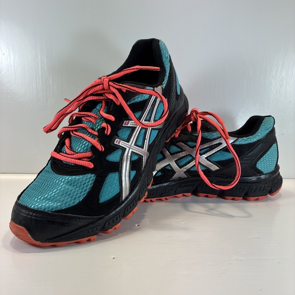 Women's Size US 8 Running Shoe Sneakers Asics Gel-Scram 2 Neon Coral Teal